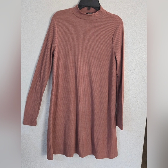 Forever 21 Ribbed Long Sleeve Dress in Mauve - Picture 3 of 7